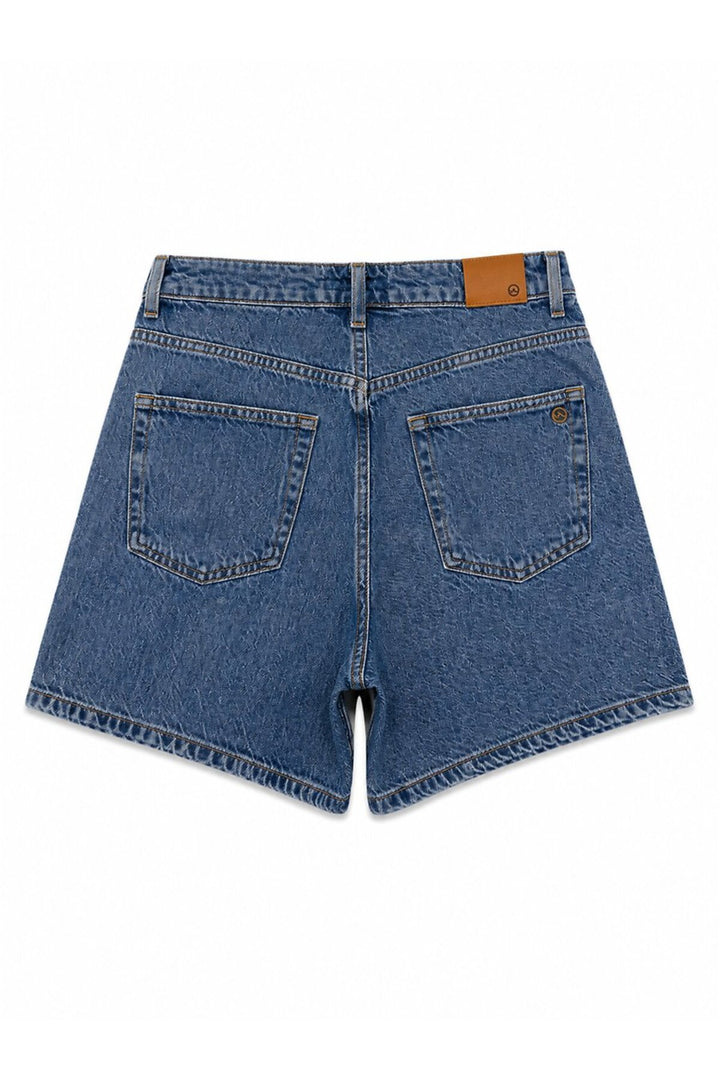 LTB Short Jean Mid Indigo Taille Haute Regular Lizzie - mid Indigo