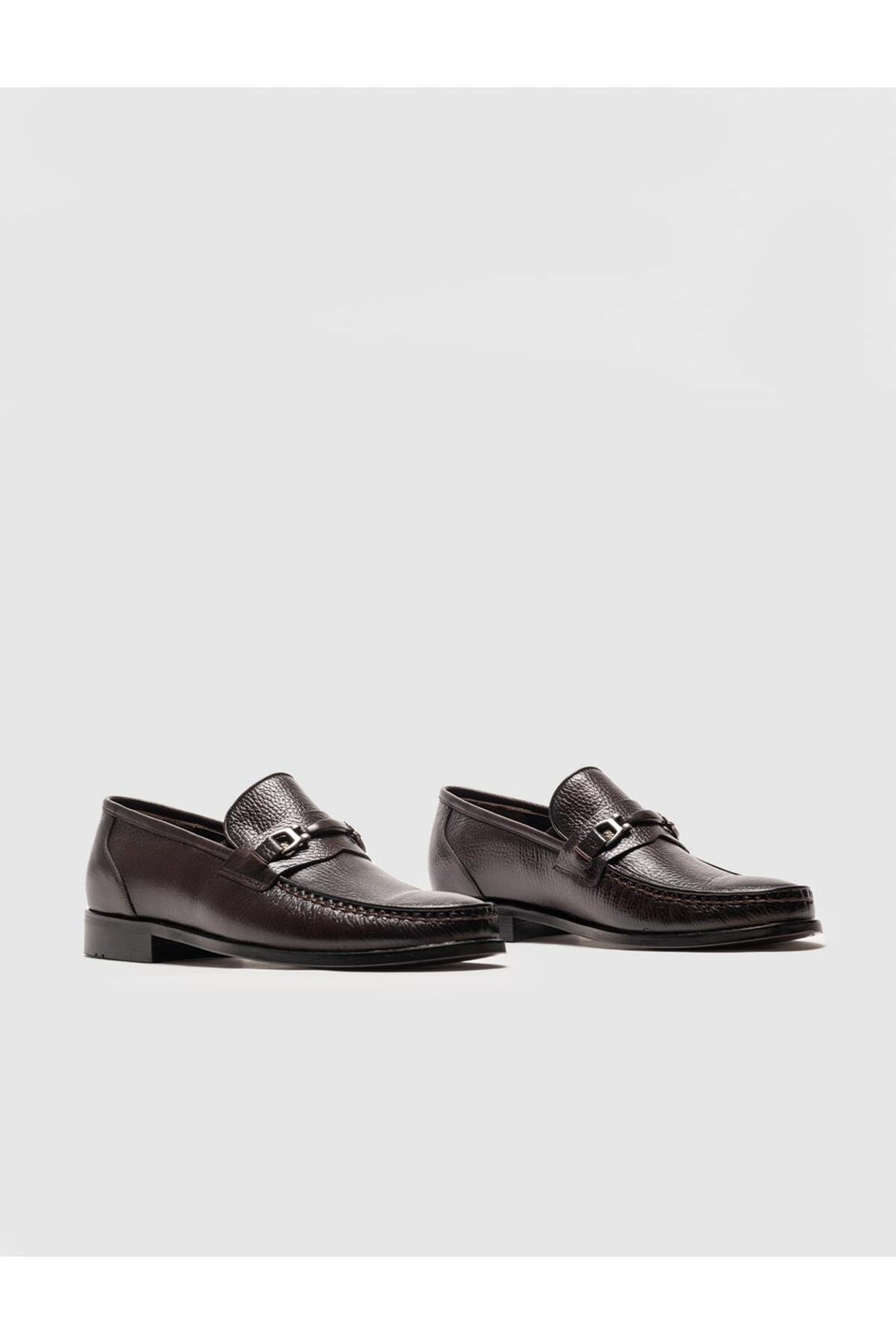 Cabani Shoes Chaussures classiques pour hommes en cuir véritable marron avec boucle - Multicolore