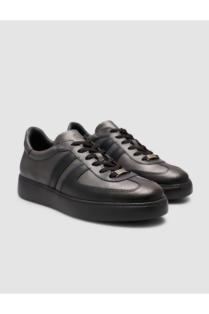 Cabani Shoes Baskets en cuir véritable noires - Multicolore