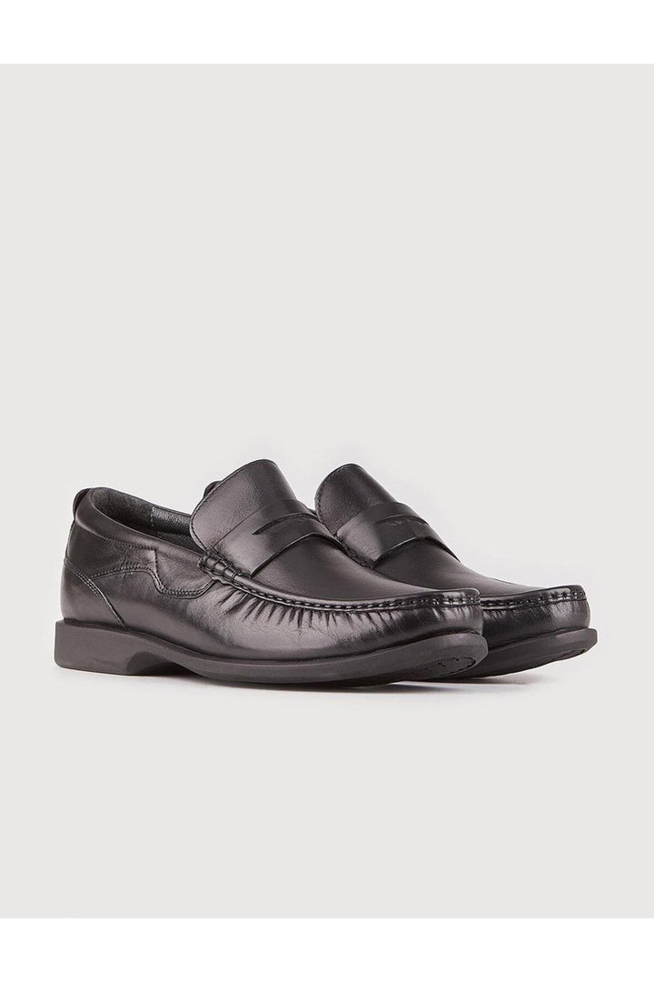 Cabani Shoes Chaussures de ville pour hommes en cuir véritable noires - Noir
