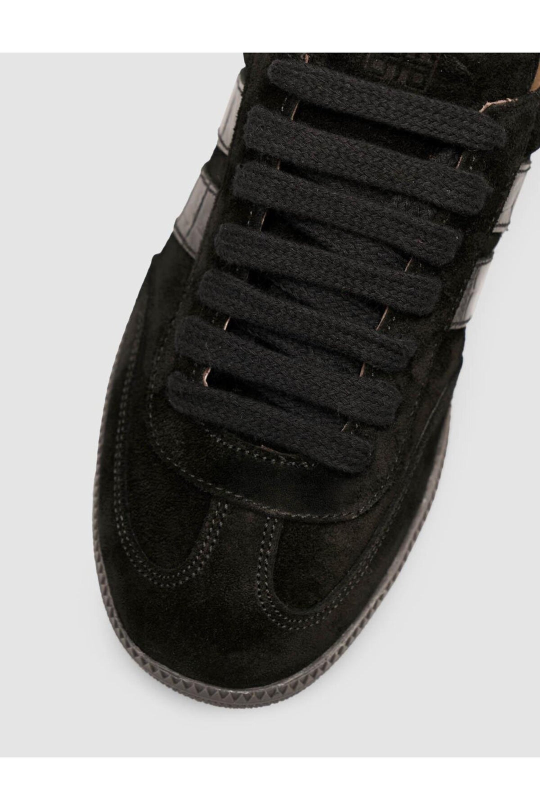 Cabani Shoes Baskets pour femmes en cuir suédé véritable noir 100% - Noir
