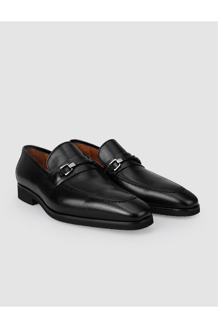 Cabani Shoes Chaussures classiques pour hommes en cuir véritable noir avec boucle à 100% - Multicolore
