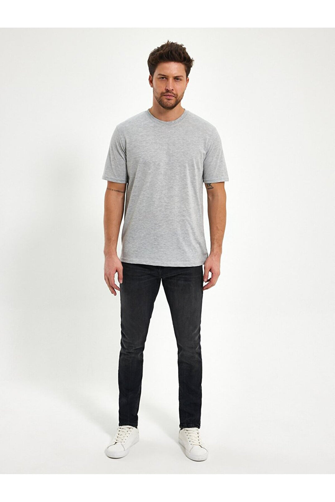 LTB T-shirt gris classique à manches courtes Zero Collar Pressure