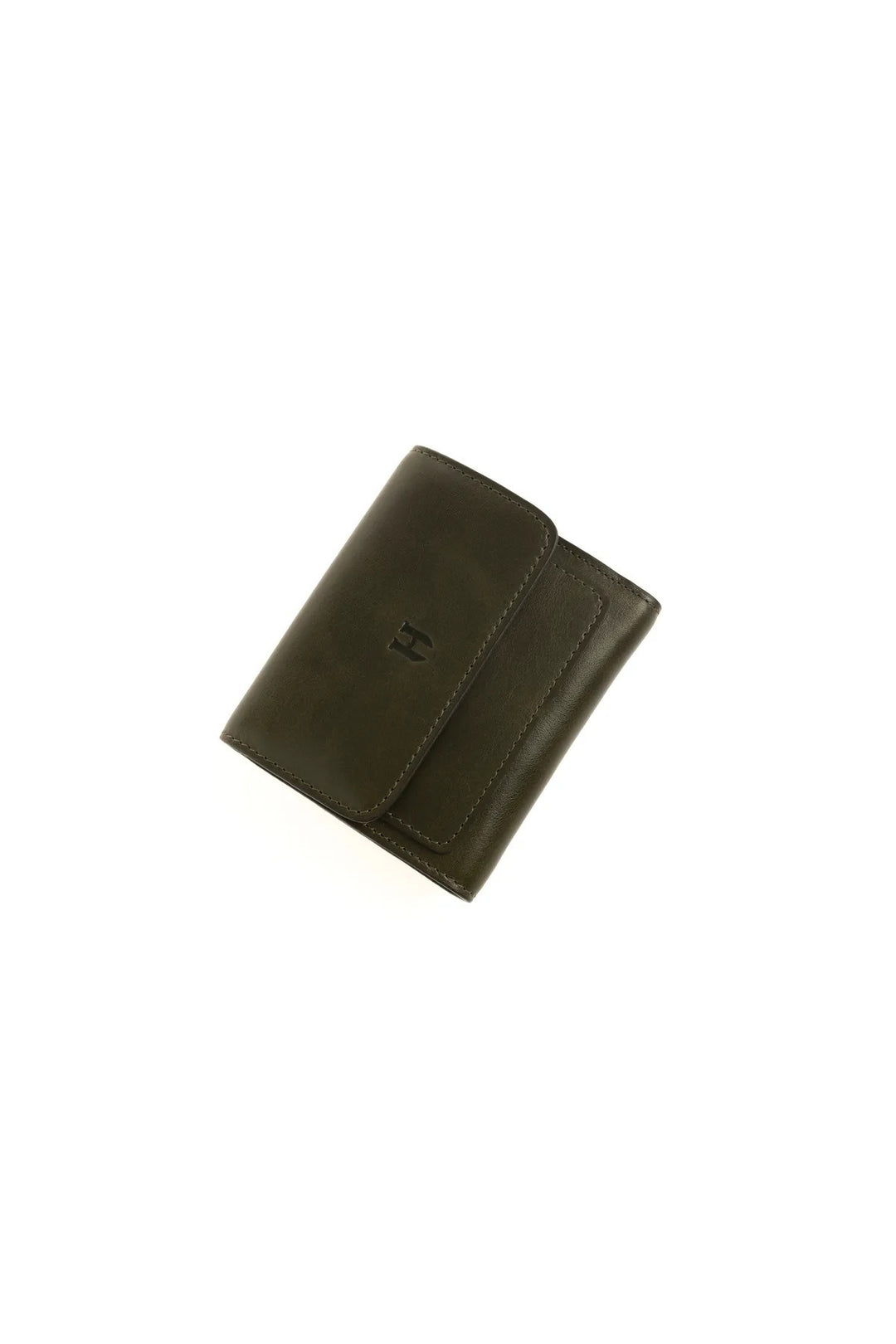 helmbrook Grand portefeuille en cuir véritable pour femme avec fermeture à glissière et protection RFID Eleanor Khaki