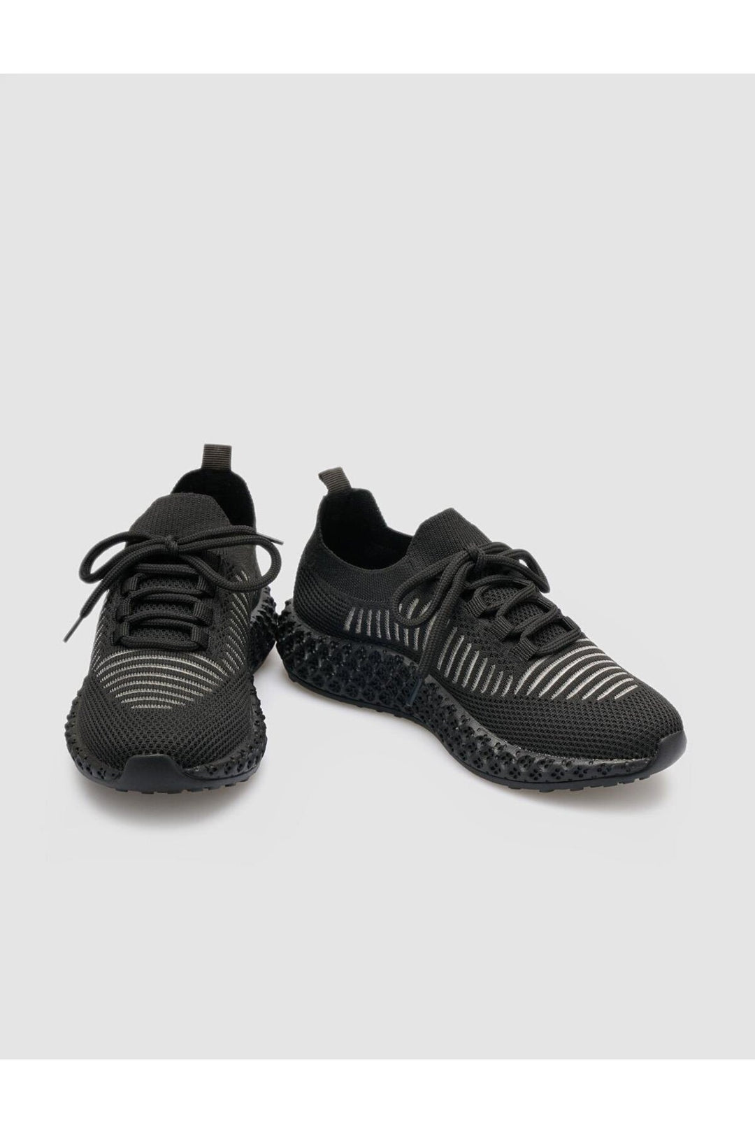 Cabani Shoes Baskets en tricot noires à lacets pour femmes Camogli - Multicolore