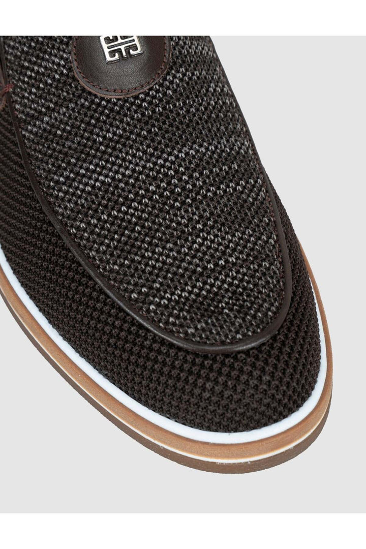 Cabani Shoes Chaussures pour hommes en tricot loafer marron - Marron