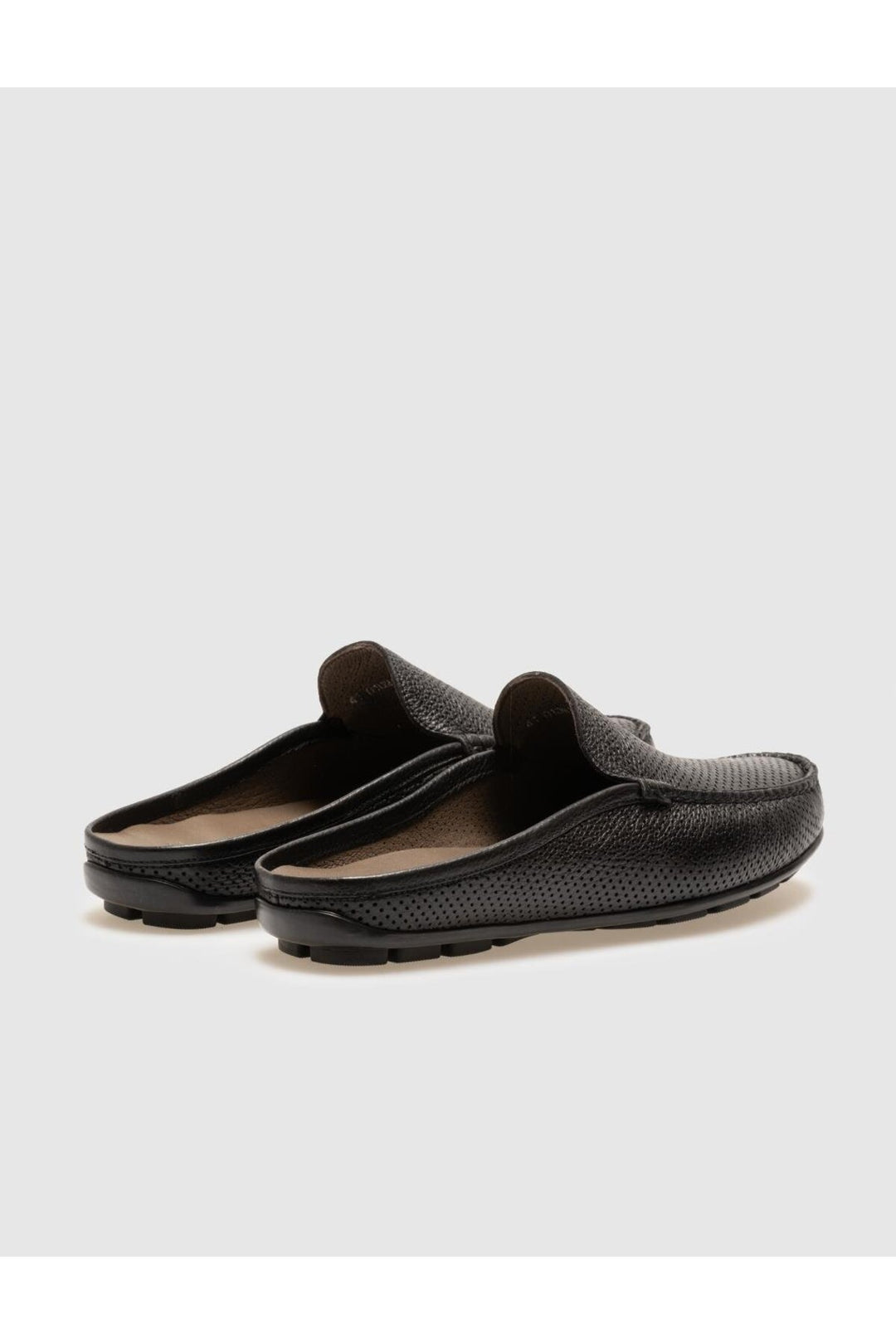 Cabani Shoes Sandale quotidienne pour homme en cuir véritable noir avec motif laser. - Multicolore