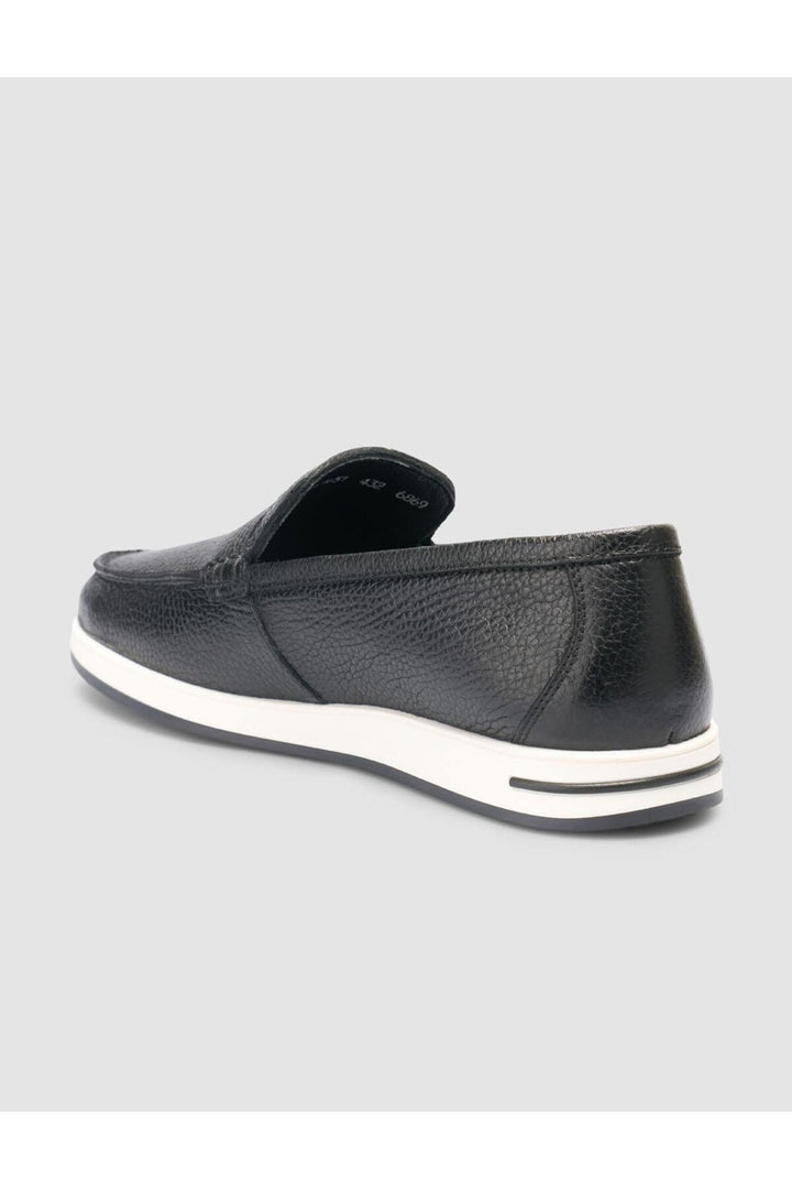 Cabani Shoes %100 Cuir véritable Noir Mocassins pour hommes - Noir