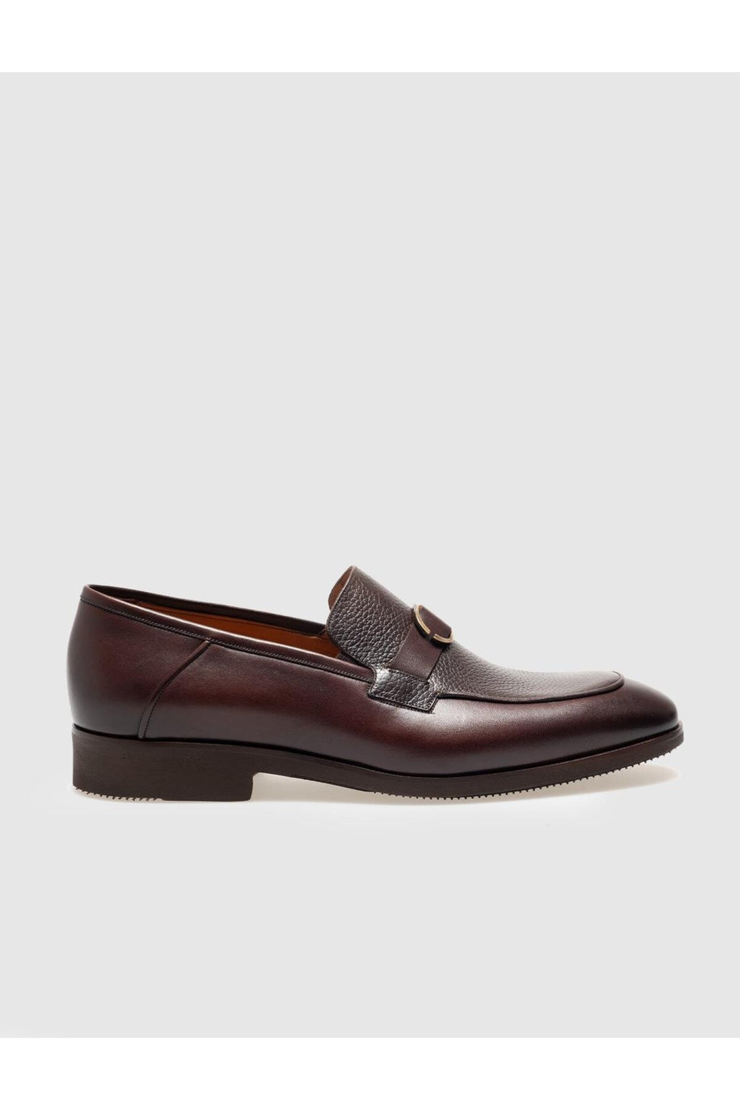 Cabani Shoes Chaussures classiques pour hommes en cuir véritable marron avec boucle - Marron
