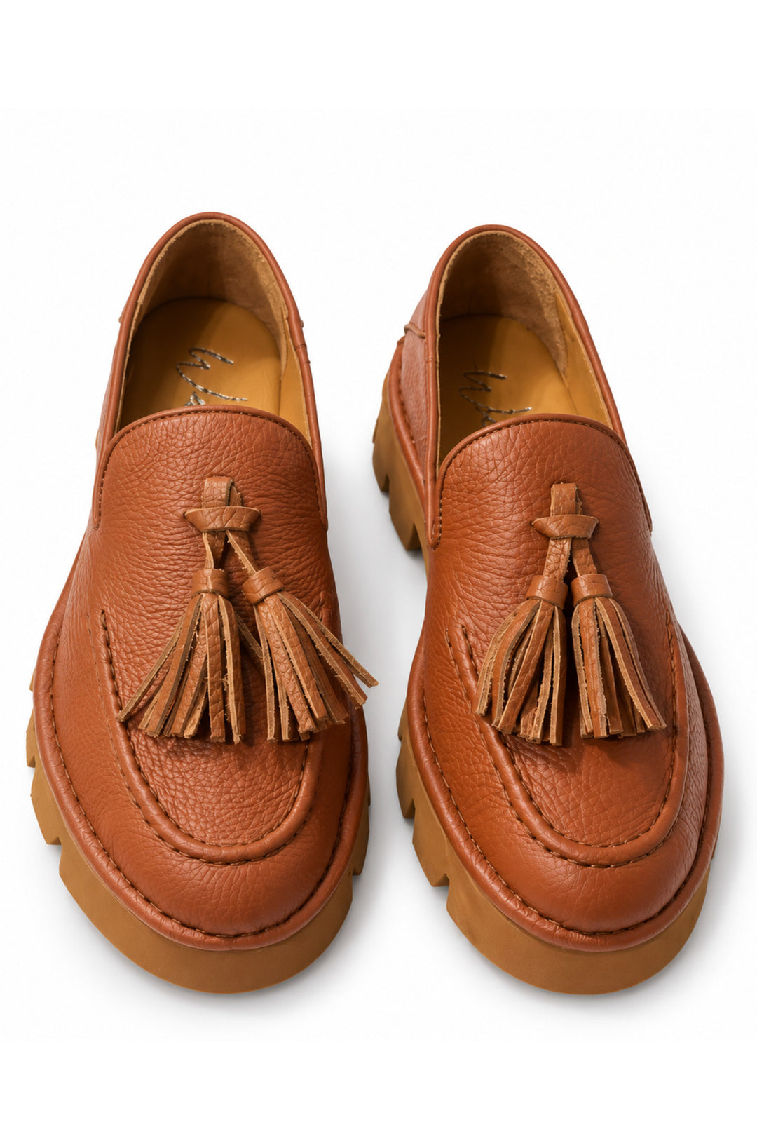 Wavelys ZAYN Chaussures Loafers Élégantes en Cuir Suédé Véritable pour Femmes - Orange
