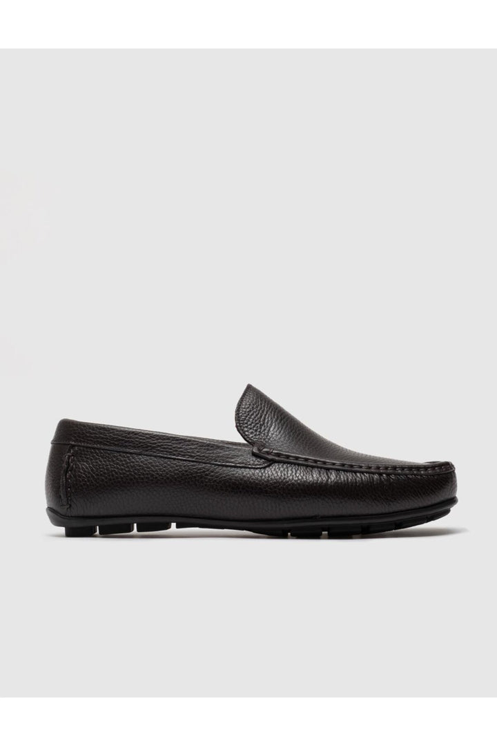 Cabani Shoes Mocassins pour hommes en cuir véritable marron - Marron