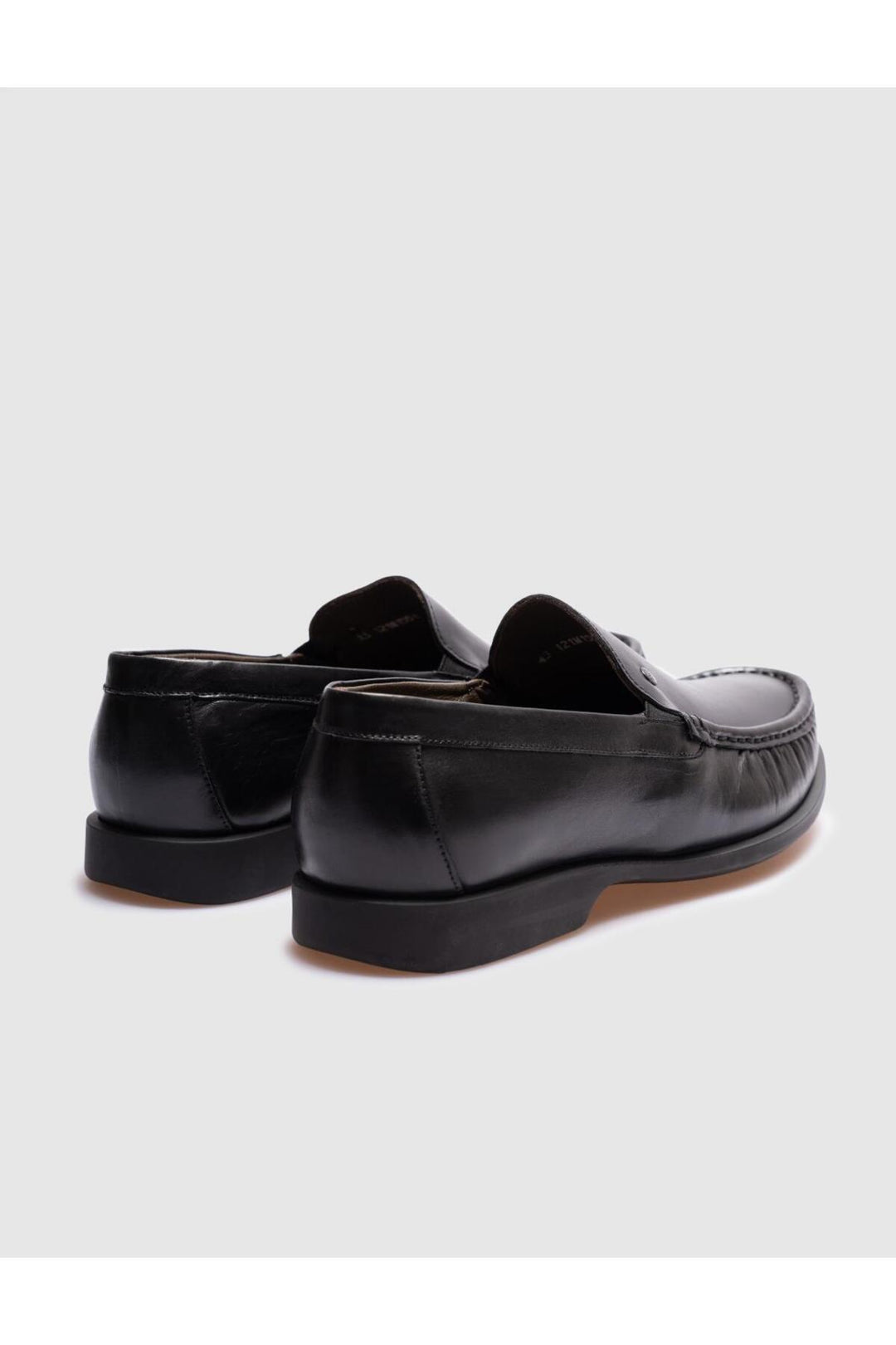 Cabani Shoes Chaussures de ville pour hommes en cuir véritable avec détails de couture noires. - Noir