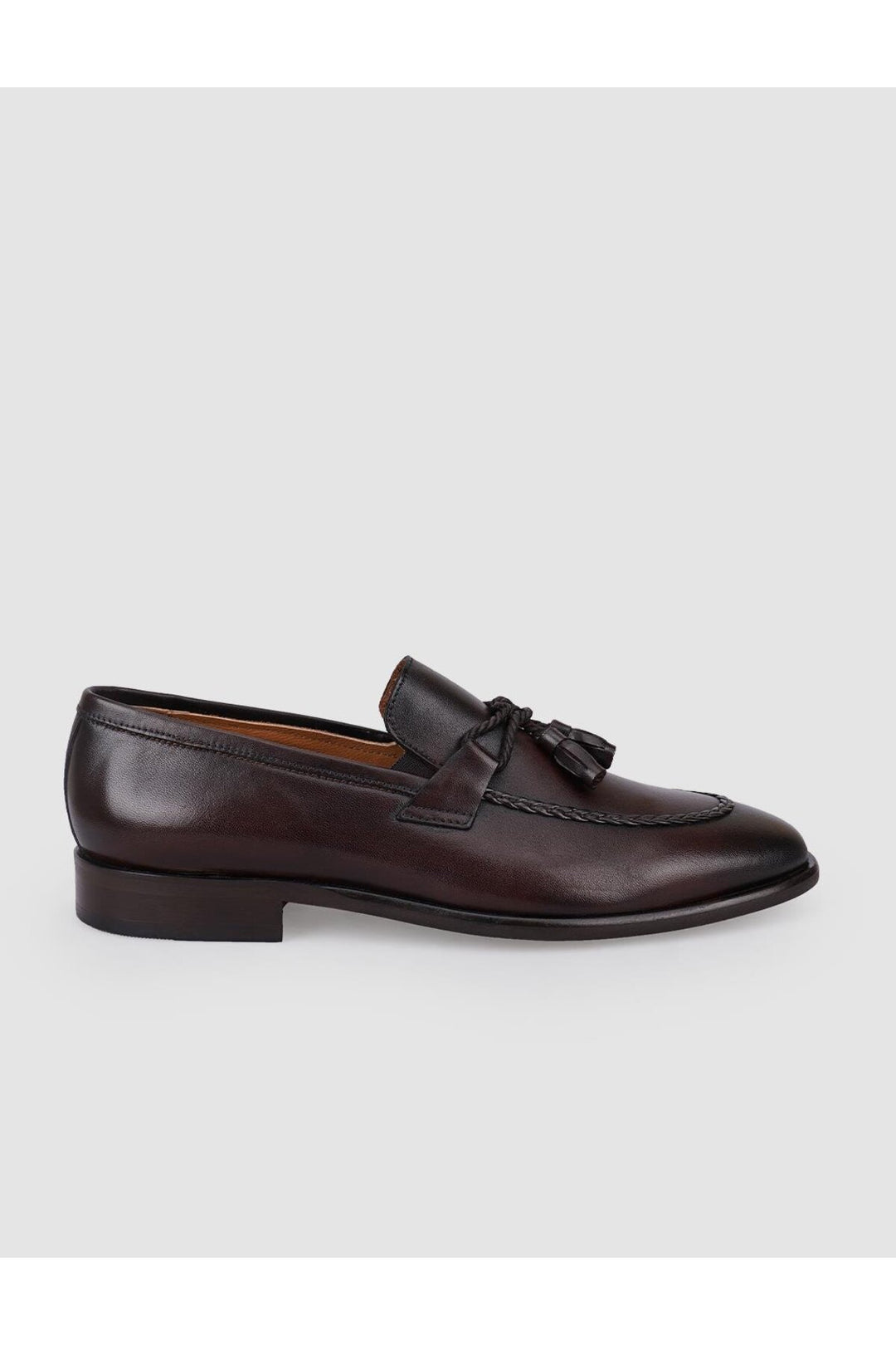 Cabani Shoes Chaussures classiques pour hommes en cuir véritable 100 % marron avec détail nœud. - Multicolore