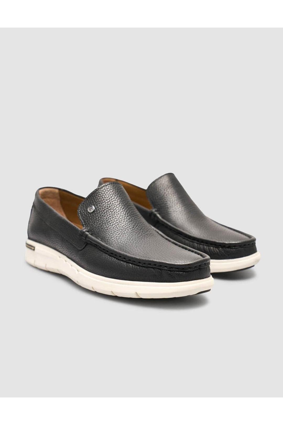 Cabani Shoes Loafer quotidien pour homme en cuir véritable noir - Noir