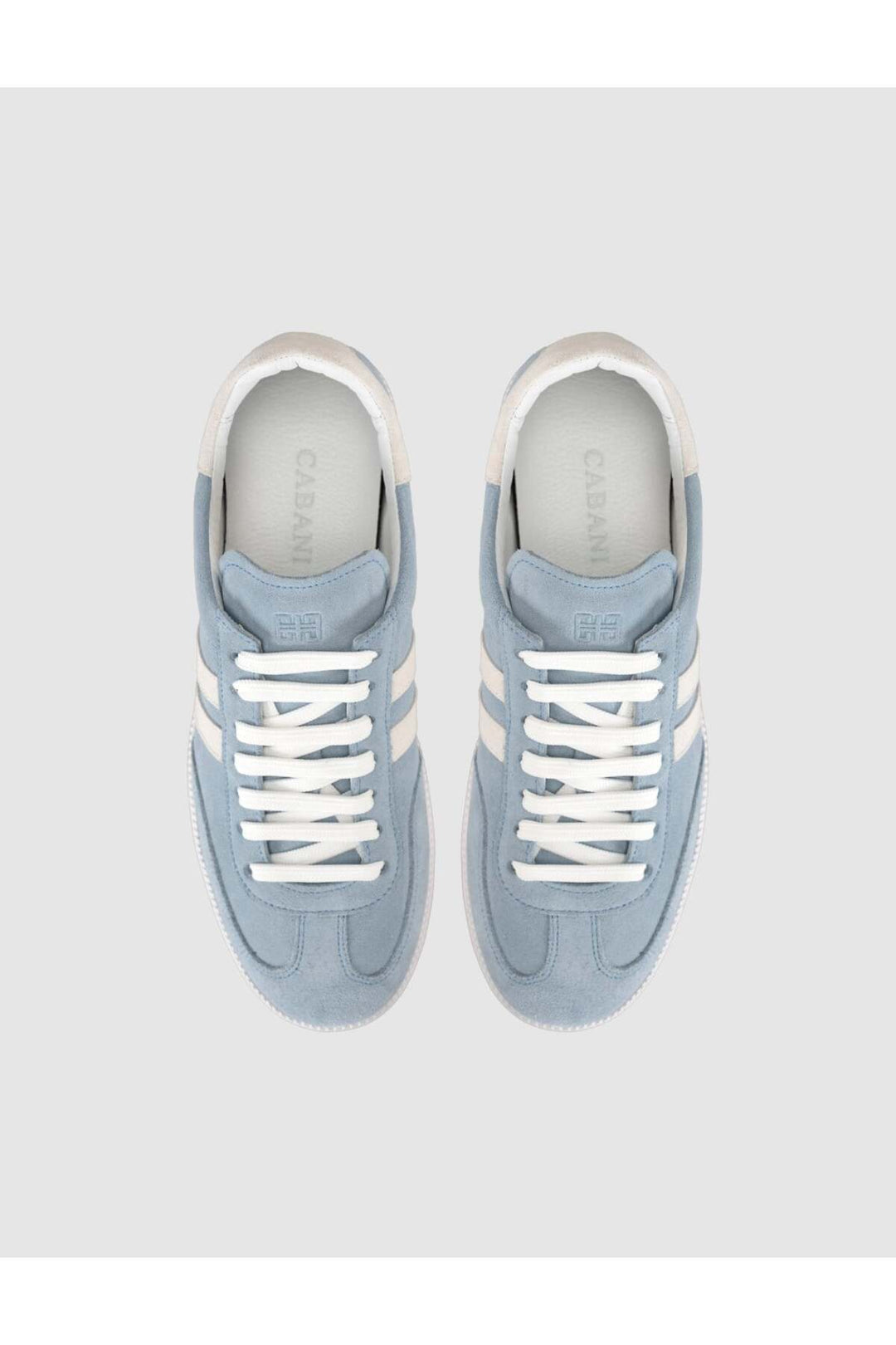Cabani Shoes Baskets femme en cuir suédé bleu clair - Bleu clair