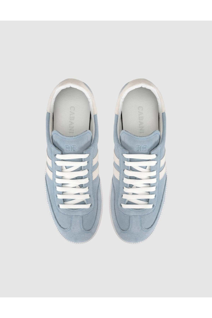 Cabani Shoes Baskets femme en cuir suédé bleu clair - Bleu clair