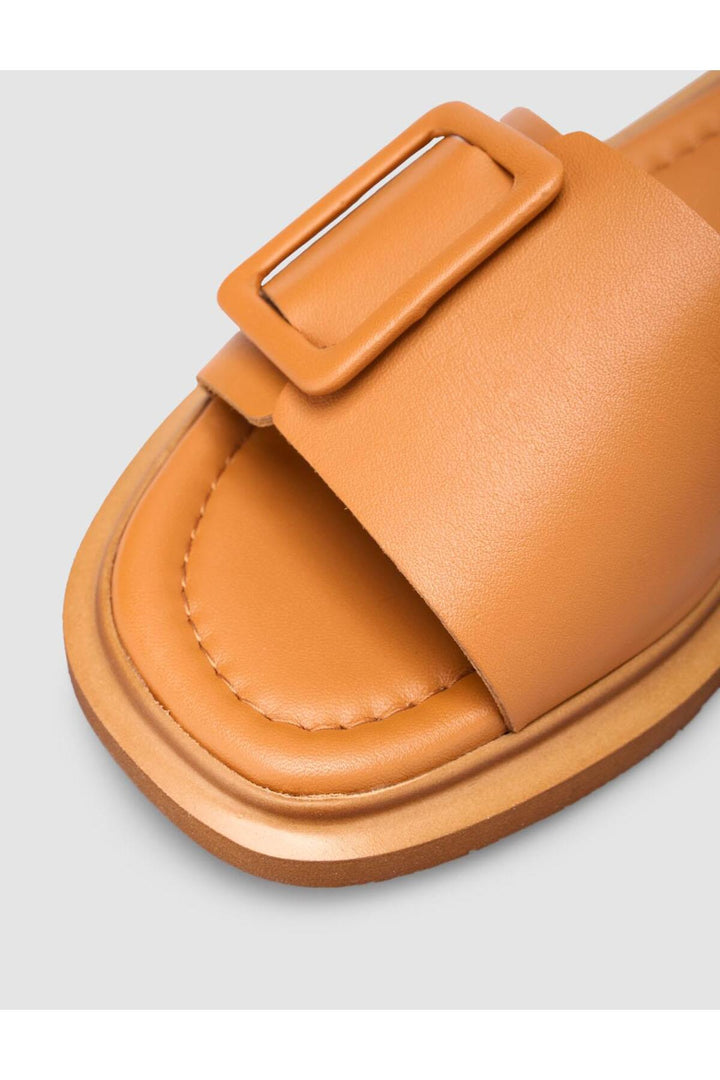Cabani Shoes %100 Cuir véritable Sandales femme marron - Multicolore