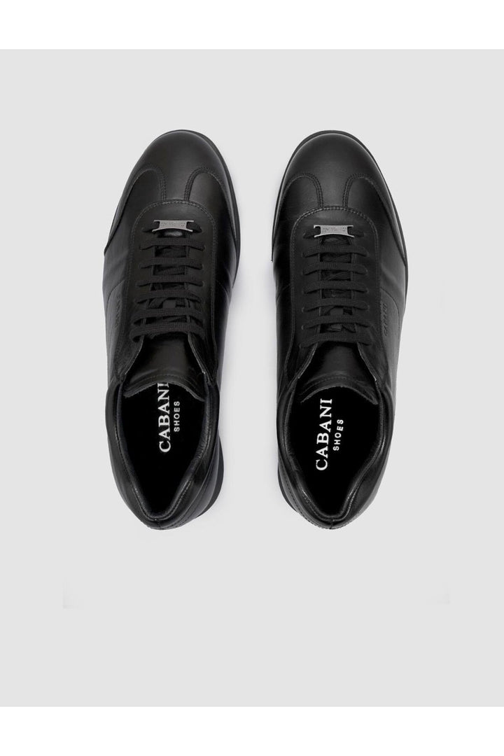 Cabani Shoes %100 Cuir véritable Baskets noires pour hommes - Multicolore