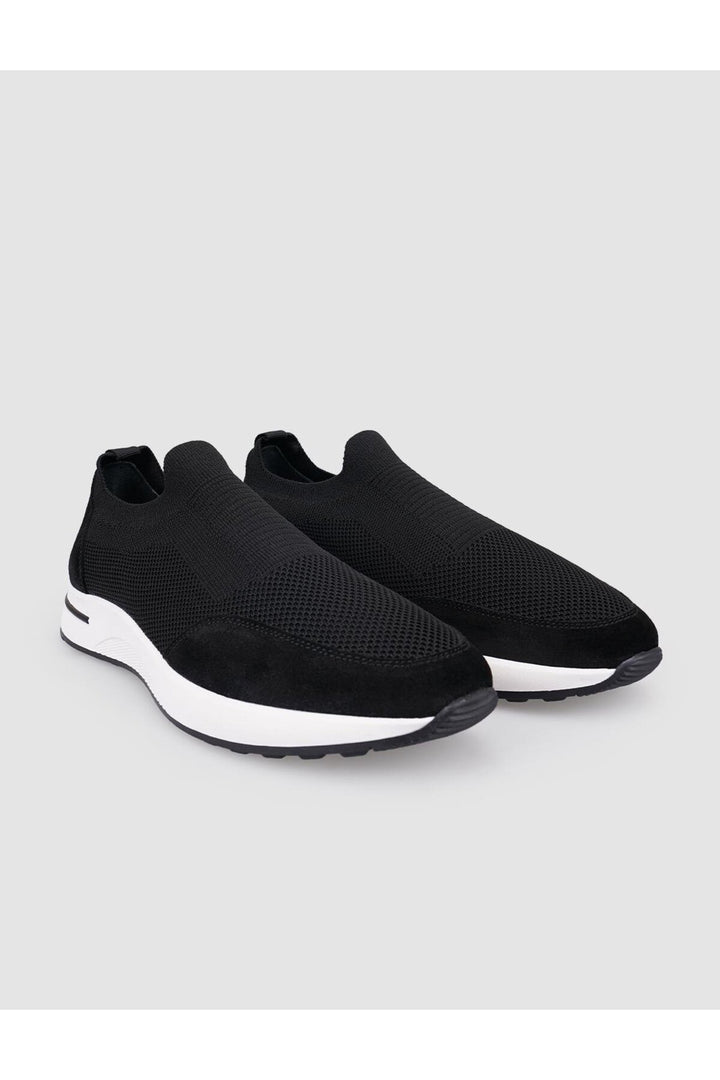 Cabani Shoes Rieti Triko Noir Chaussures de Sport pour Homme - Noir