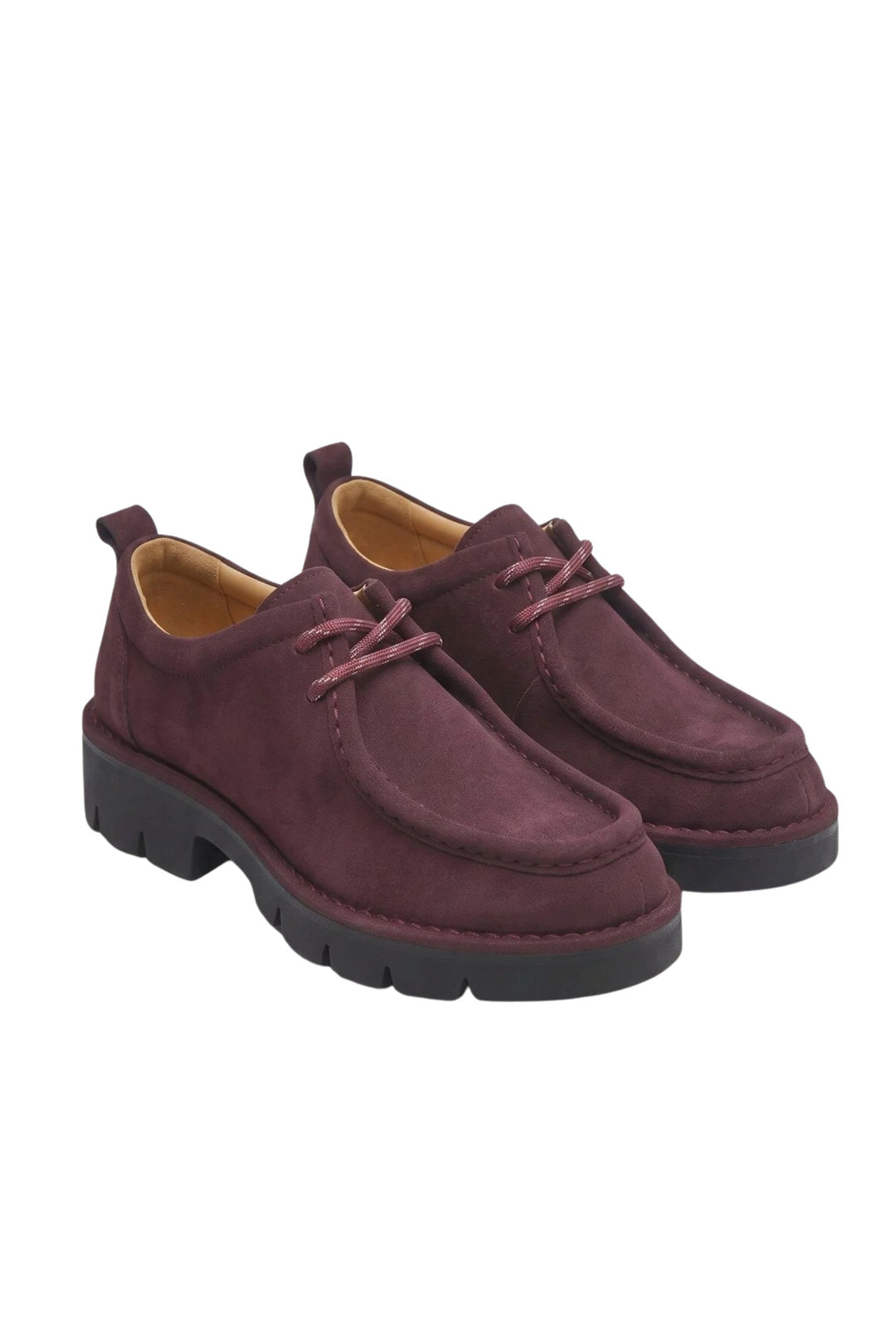 Wavelys ZAYNH chaussures d'hiver pour femmes en cuir suédé véritable avec semelle confortable - Bordeaux