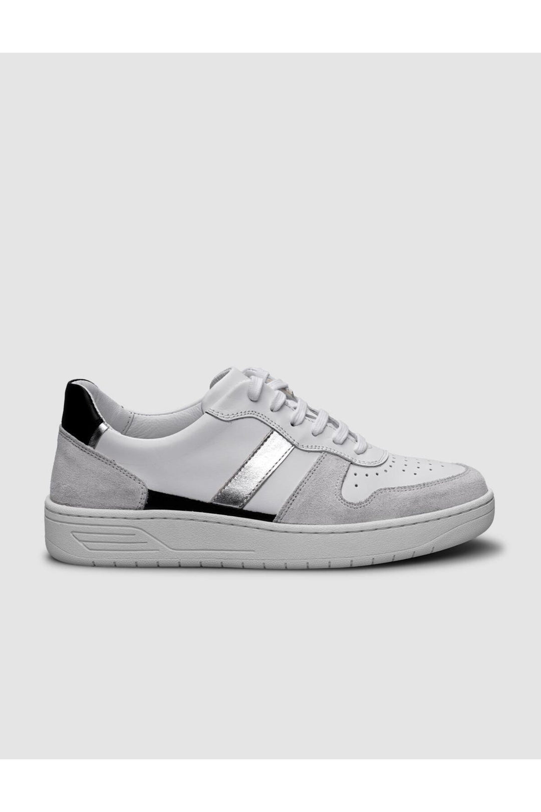 Cabani Shoes Baskets de sport pour femmes en cuir véritable 100 % blanc - Blanc