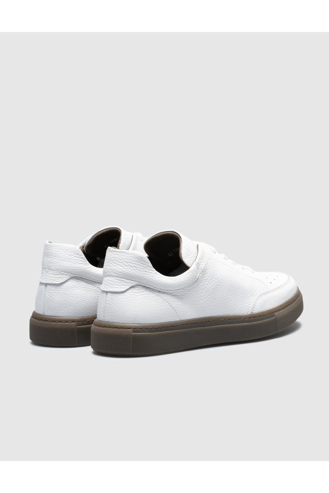Cabani Shoes Chaussures de sport pour hommes en cuir véritable blanches à lacets - Blanc