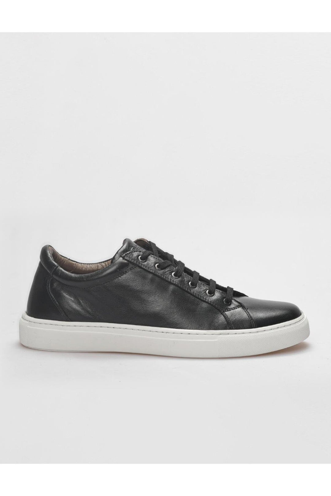 Cabani Shoes Chaussures de sport pour hommes en cuir véritable noires à lacets - Noir