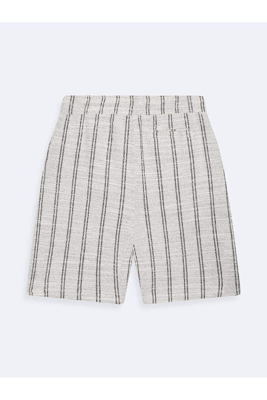 LTB Short en tricot blanc à rayures jacquard - Blanc
