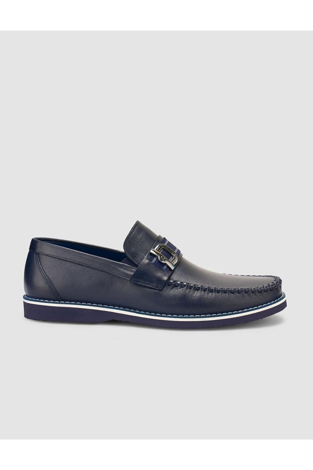 Cabani Shoes %100 Cuir Véritable Mocassins Pour Hommes Bleu marine - Bleu marine