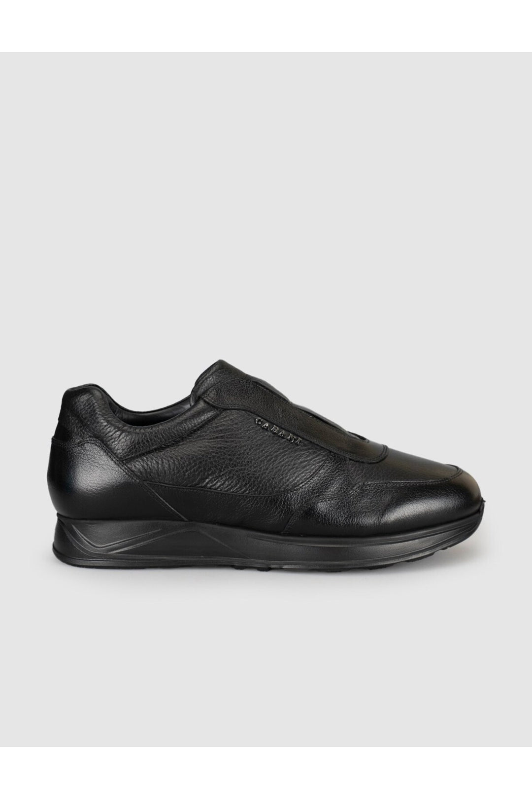 Cabani Shoes Bottines décontractées pour hommes en cuir véritable noir avec fourrure, sans lacets. - Multicolore
