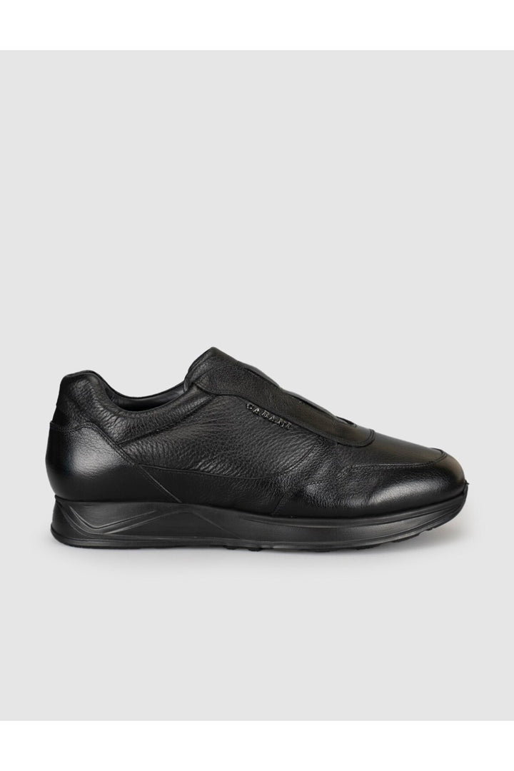 Cabani Shoes Bottines décontractées pour hommes en cuir véritable noir avec fourrure, sans lacets. - Multicolore