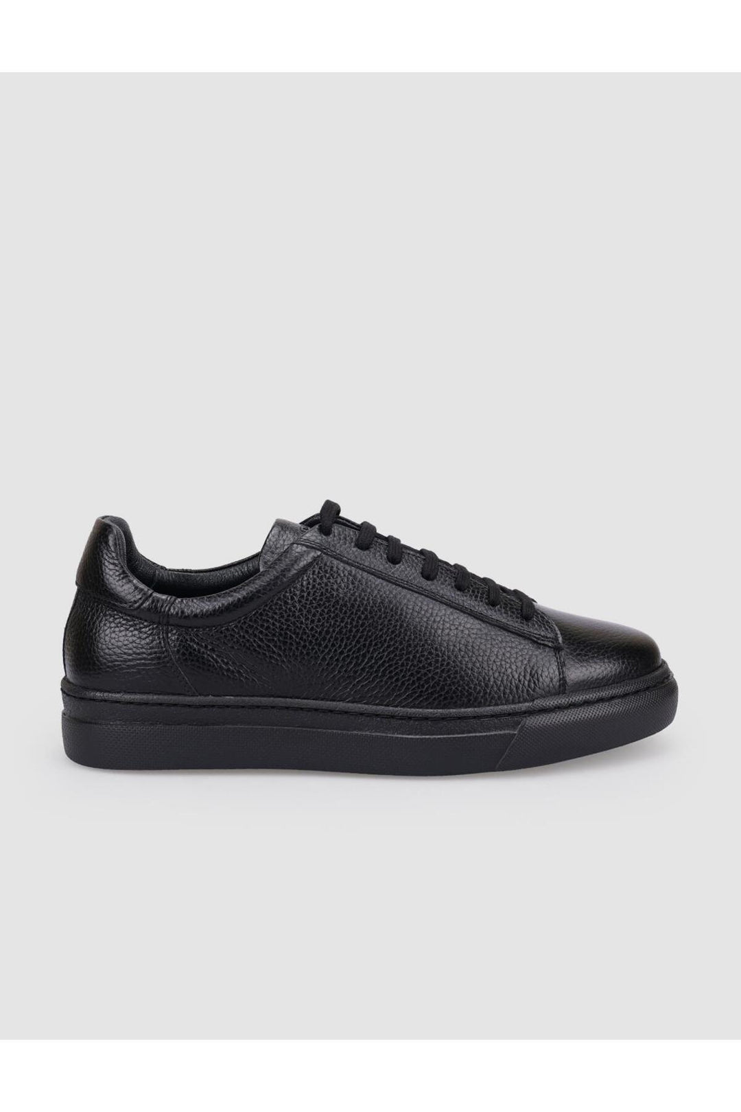 Cabani Shoes Sassari %100 Cuir Véritable Chaussures de Sport pour Hommes Noires à Lacets - Noir