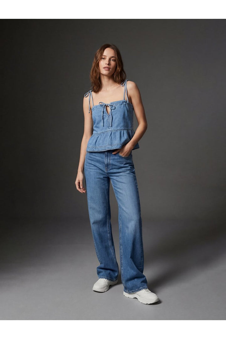 LTB Anesha Mid Indigo Blouse - mid Indigo