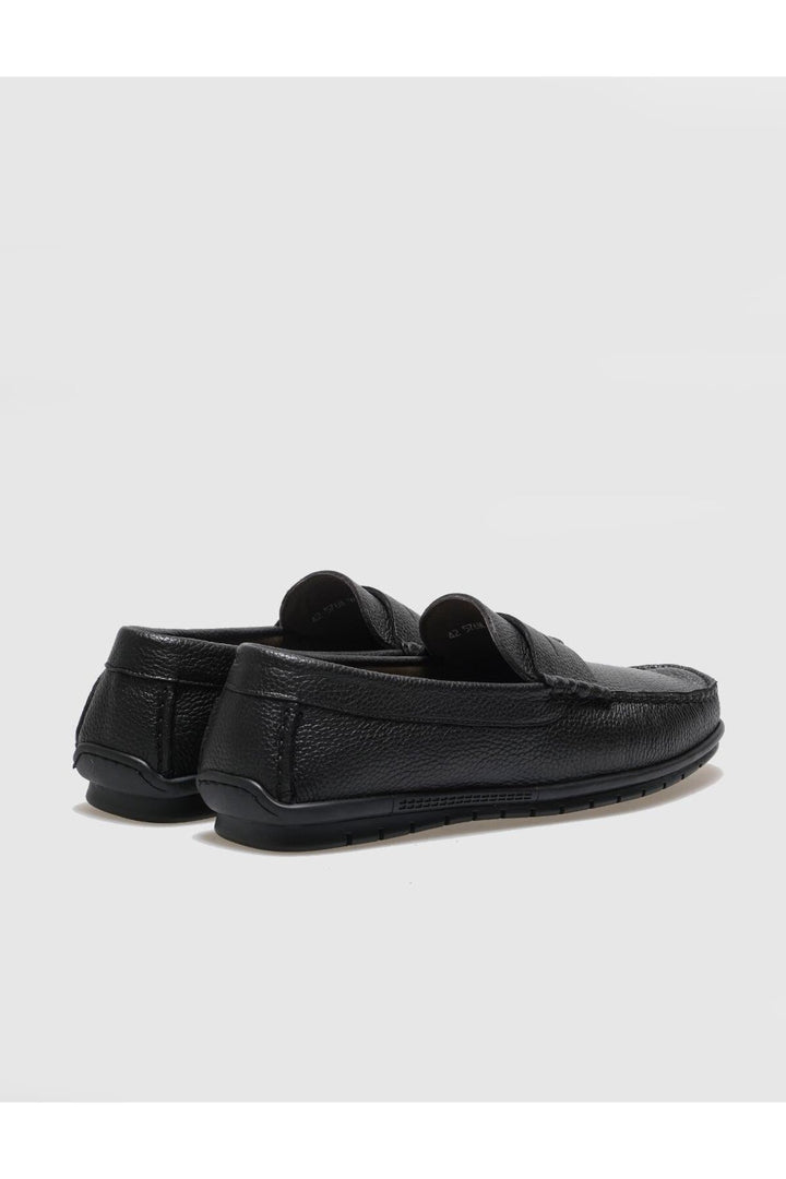 Cabani Shoes Chaussures décontractées pour hommes en cuir véritable avec ceinture noire - Noir