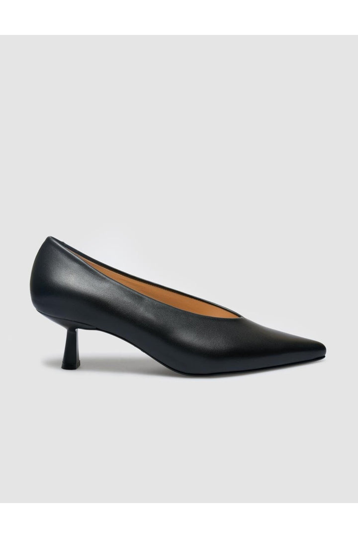 Cabani Shoes Chaussures à talons pour femmes en cuir véritable noir 100% - Multicolore