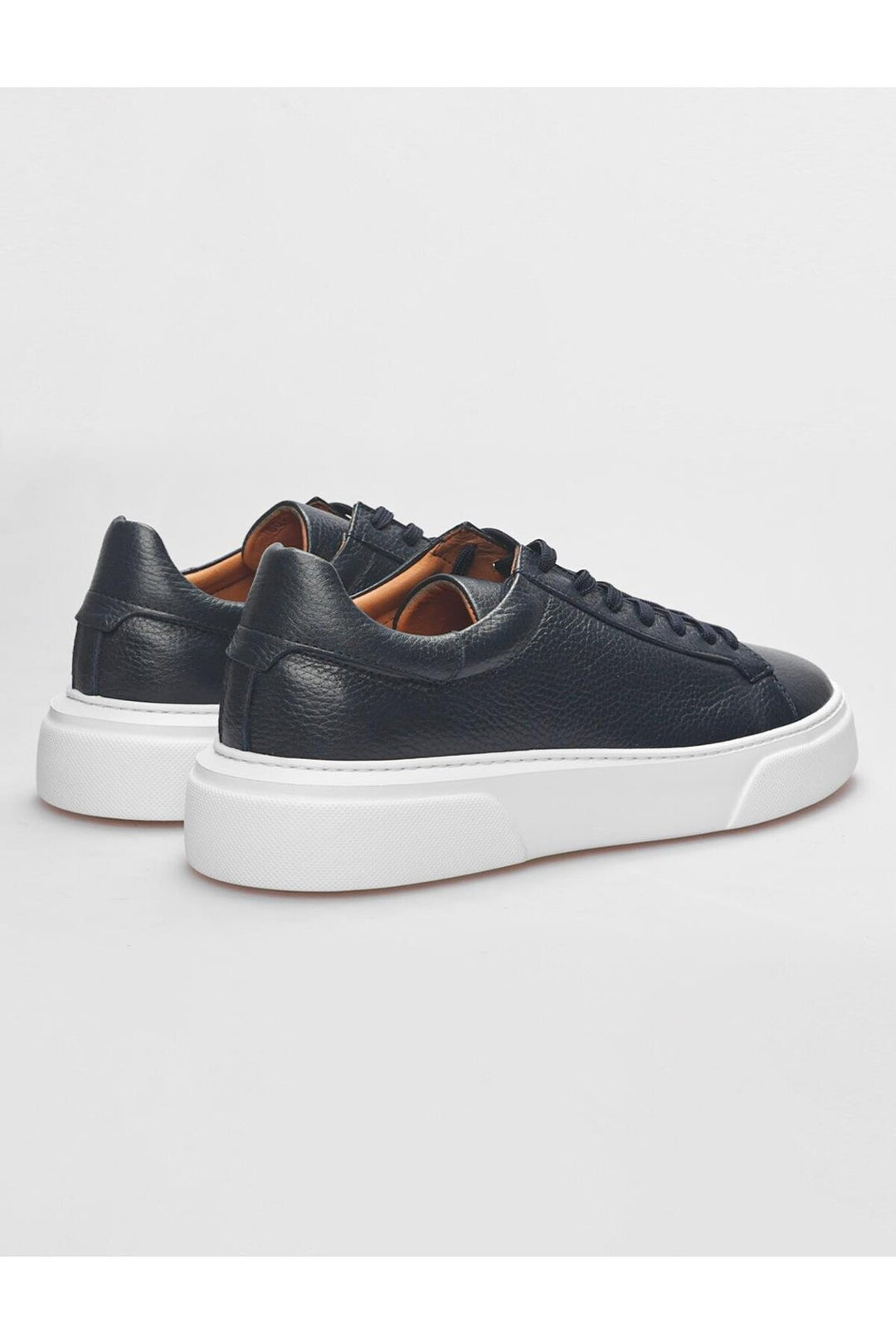Cabani Shoes Verona Chaussures de sport pour hommes en cuir véritable bleu marine à lacets - Bleu marine