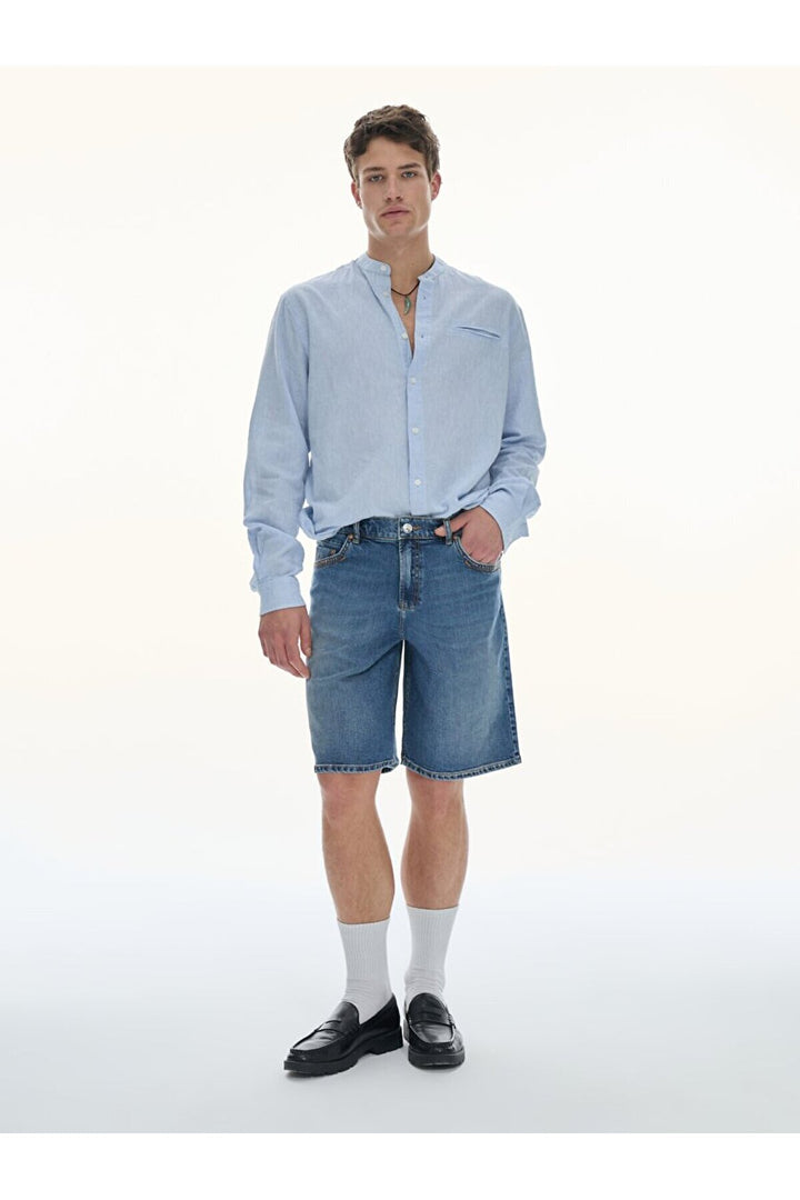 LTB Jean Wendell coupe décontractée taille haute Bermuda - orta Bleu_