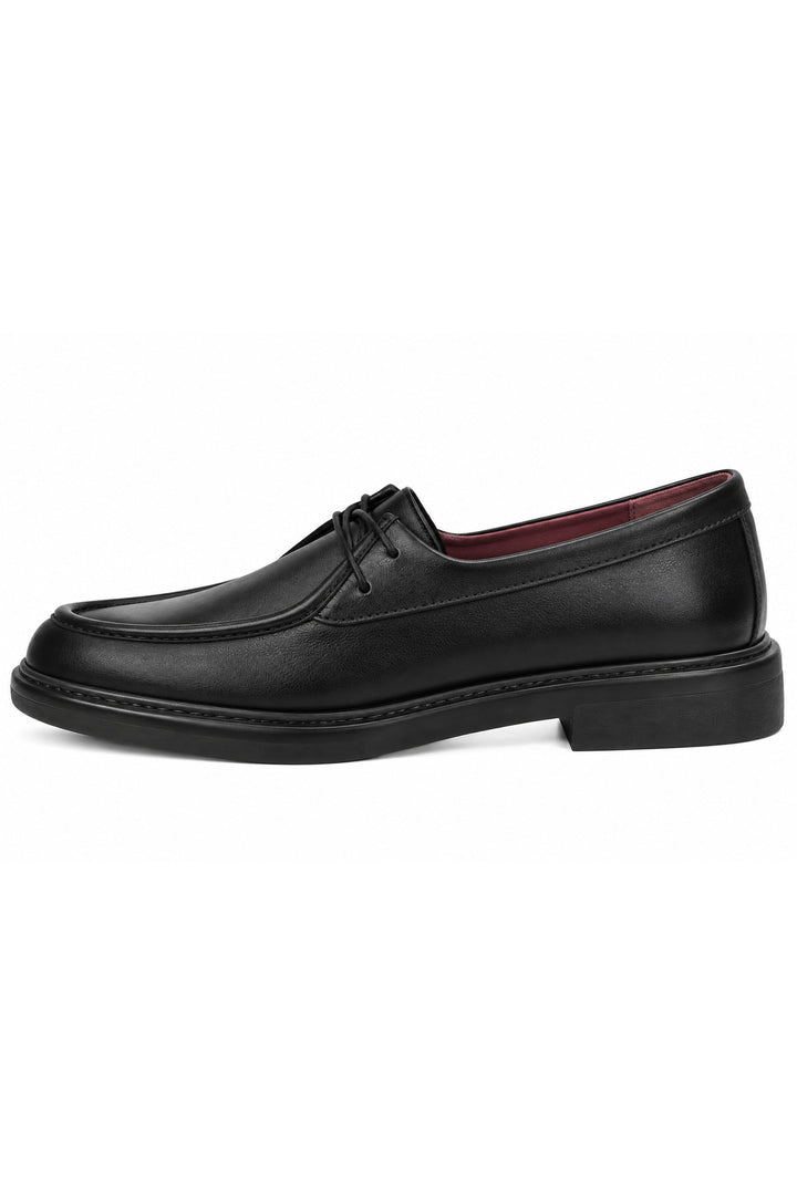 Wavelys Chaussures Oxford décontractées en cuir véritable noires Napoli - Noir