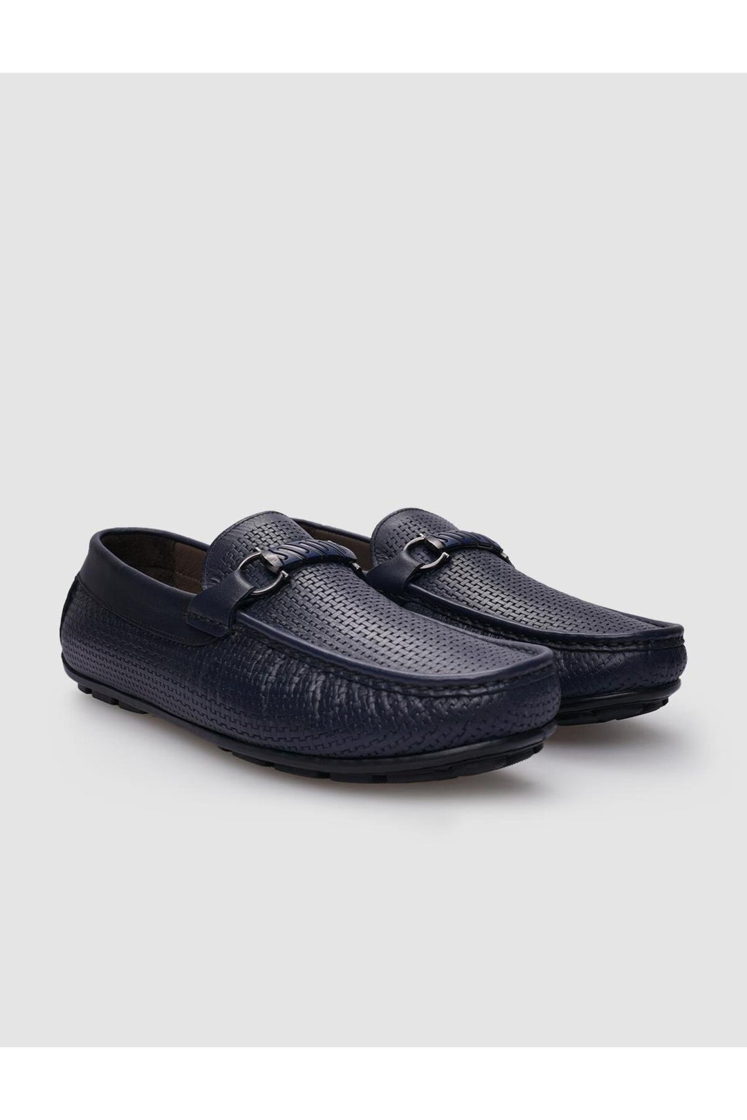 Cabani Shoes Moraza %100 Cuir Véritable Mocassin Homme à Boucle Bleu marine - Bleu marine