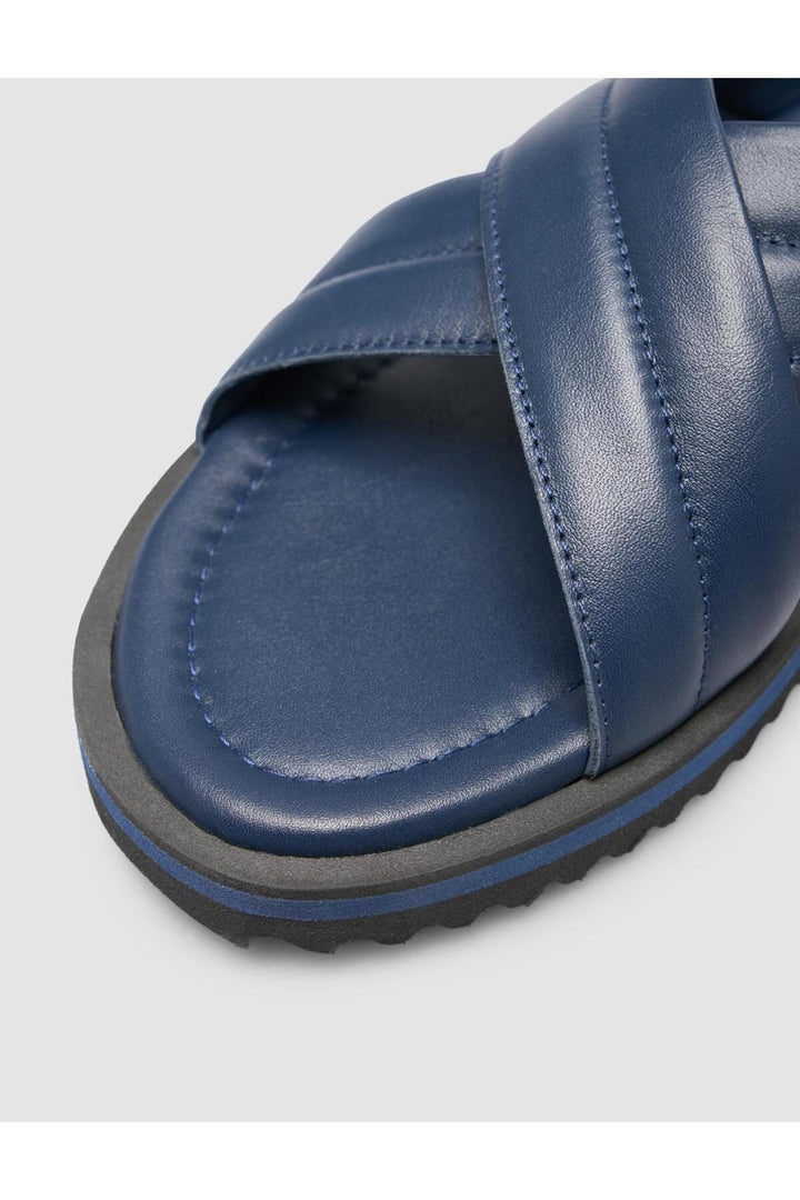 Cabani Shoes %100 Cuir Véritable Sandales pour Hommes Bleu marine - Bleu marine