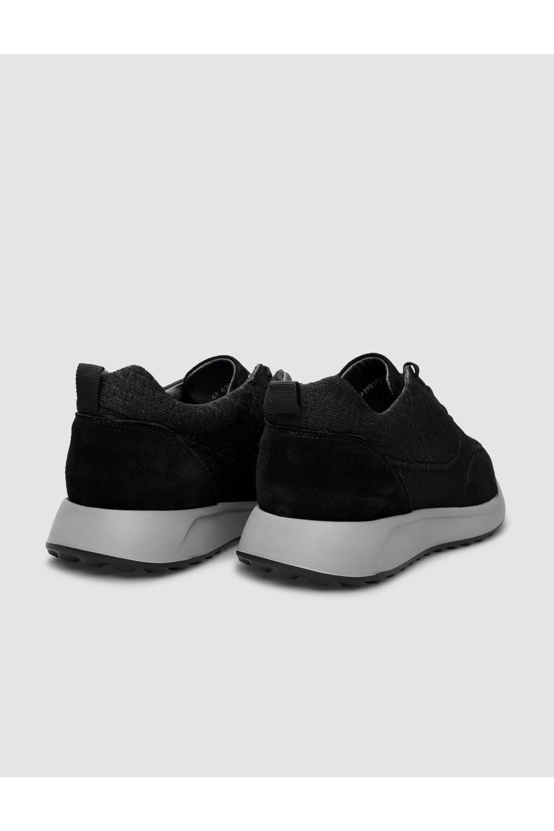 Cabani Shoes Chaussures de sport pour hommes en tricot noir avec lacets - Noir