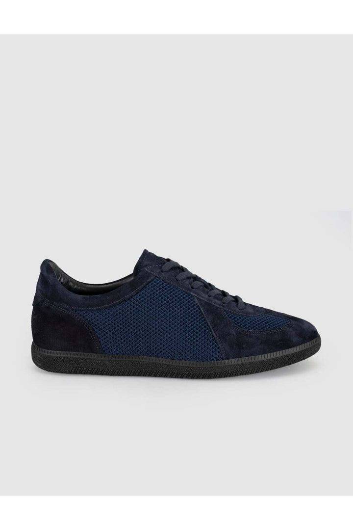 Cabani Shoes Chaussures de sport décontractées pour hommes en cuir véritable bleu marine - Bleu marine