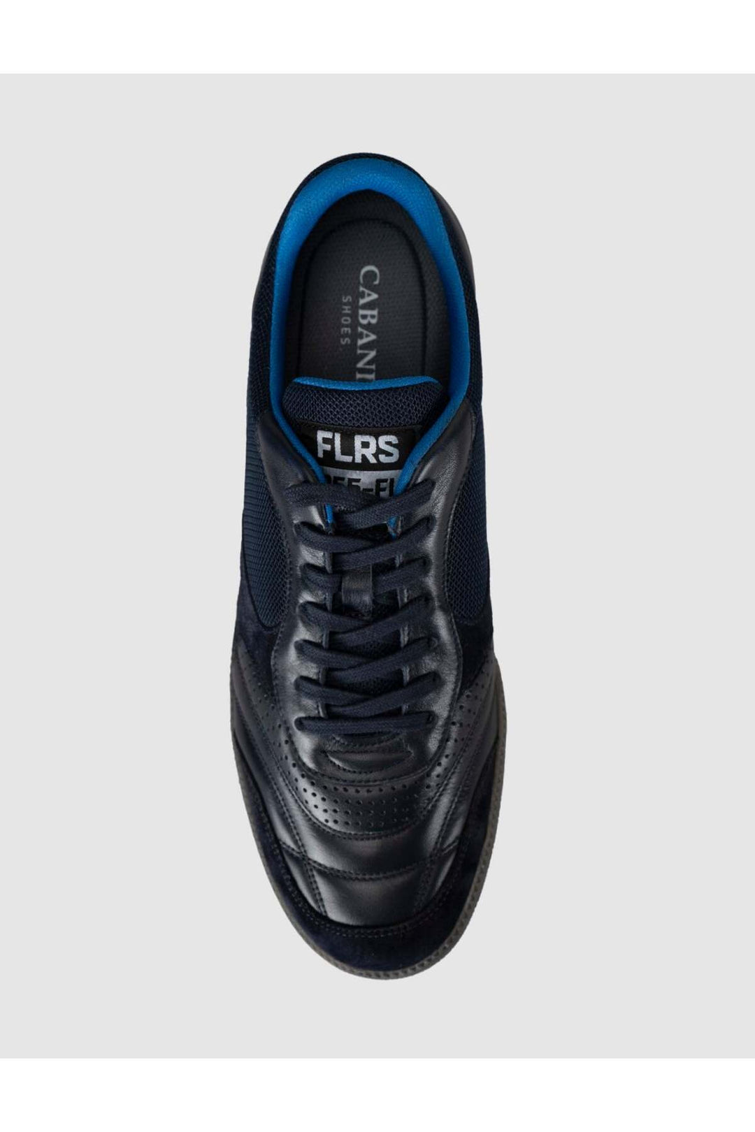 Cabani Shoes Sneaker décontracté pour homme en cuir véritable - Bleu marine