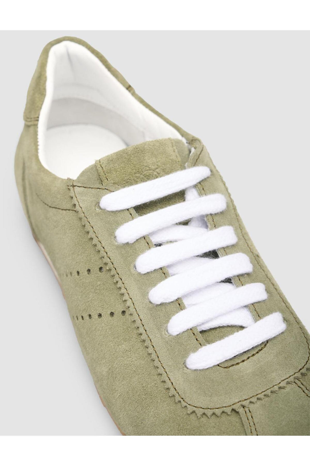 Cabani Shoes MonaMae 100% Cuir Véritable Vert Suédé Baskets Femme - Vert