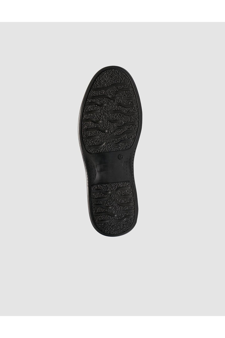 Cabani Shoes Chaussures Loafer Classiques pour Hommes en Cuir Véritable Noires - Multicolore