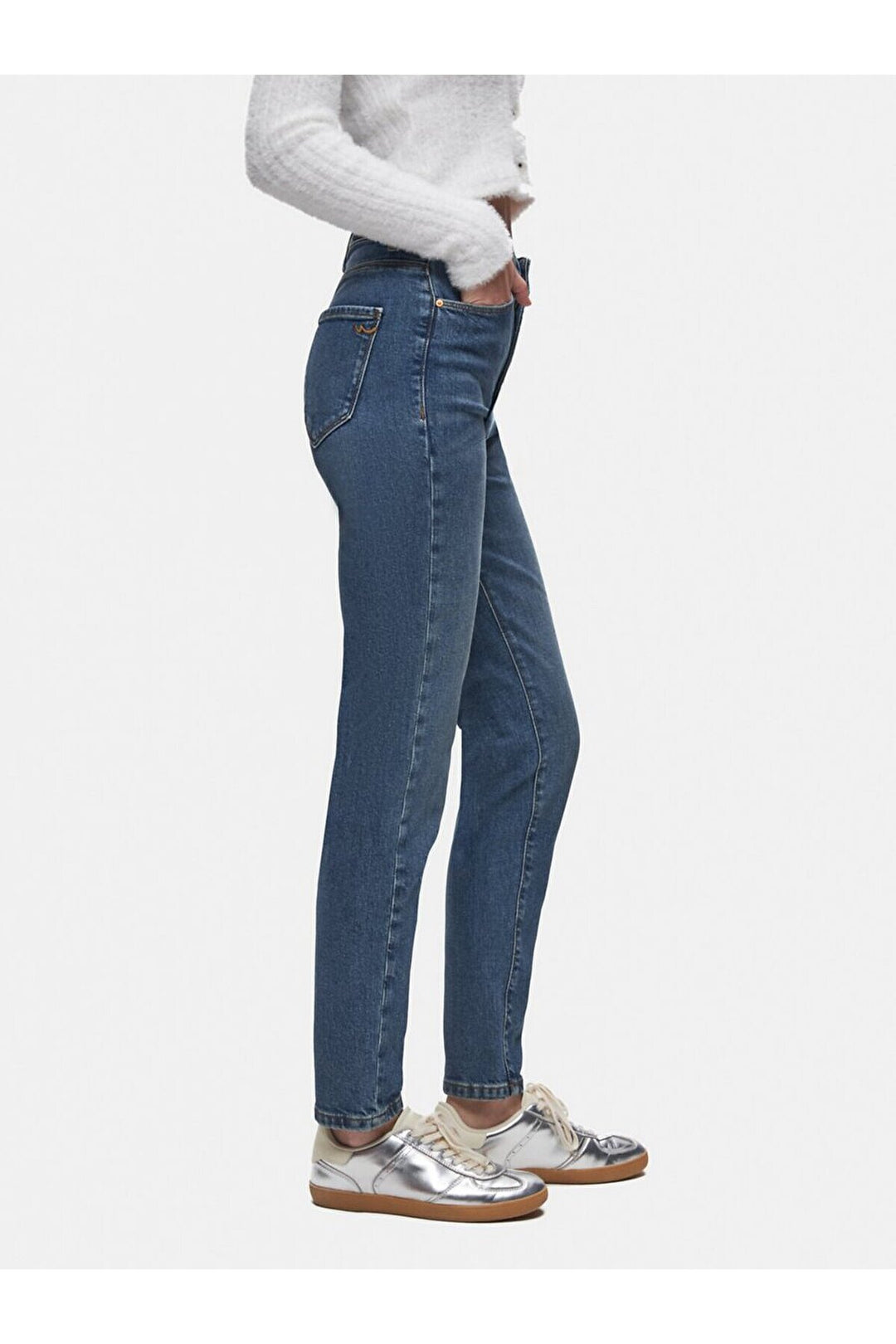 LTB Pantalon Jean Mom Slim Taille Haute Dores - Bleu_