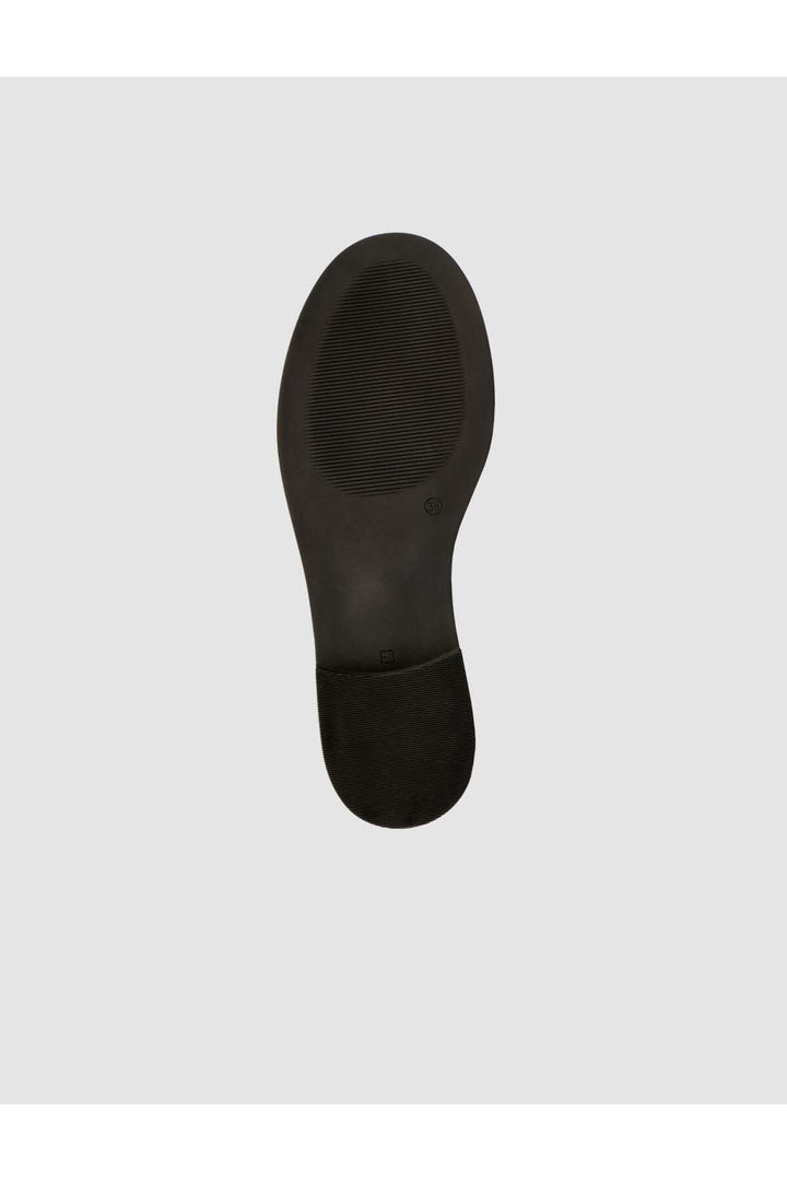 Cabani Shoes Chaussures Loafer pour femmes en cuir véritable verni noir avec boucle à 100% - Noir