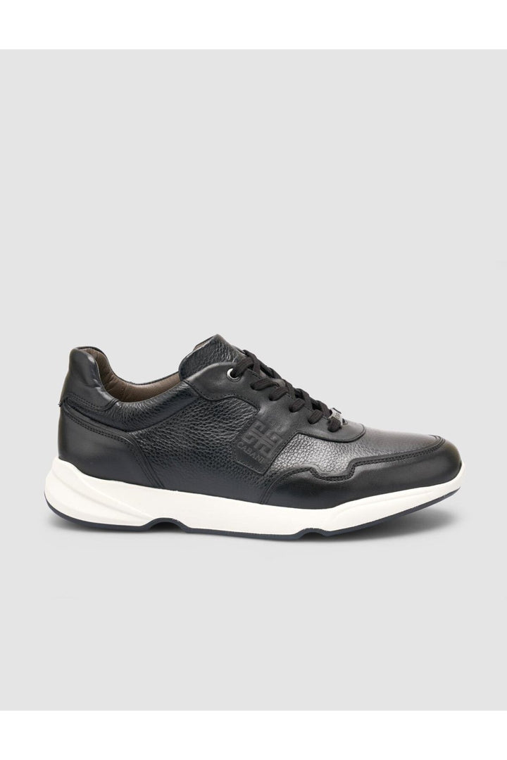Cabani Shoes %100 Cuir véritable Chaussures de sport pour hommes noires - Noir