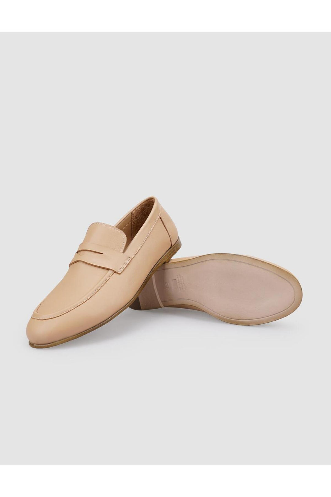 Cabani Shoes %100 Cuir Véritable Mocassins Femme Beige - Beige