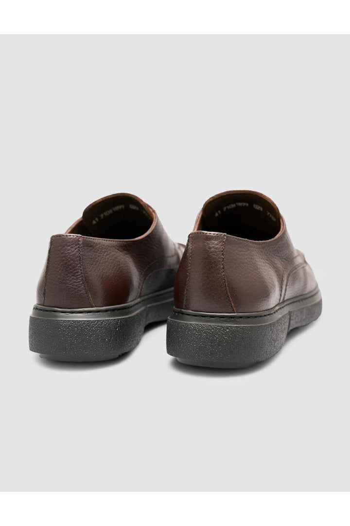 Cabani Shoes Chaussures décontractées pour hommes en cuir véritable marron d'hiver - Marron
